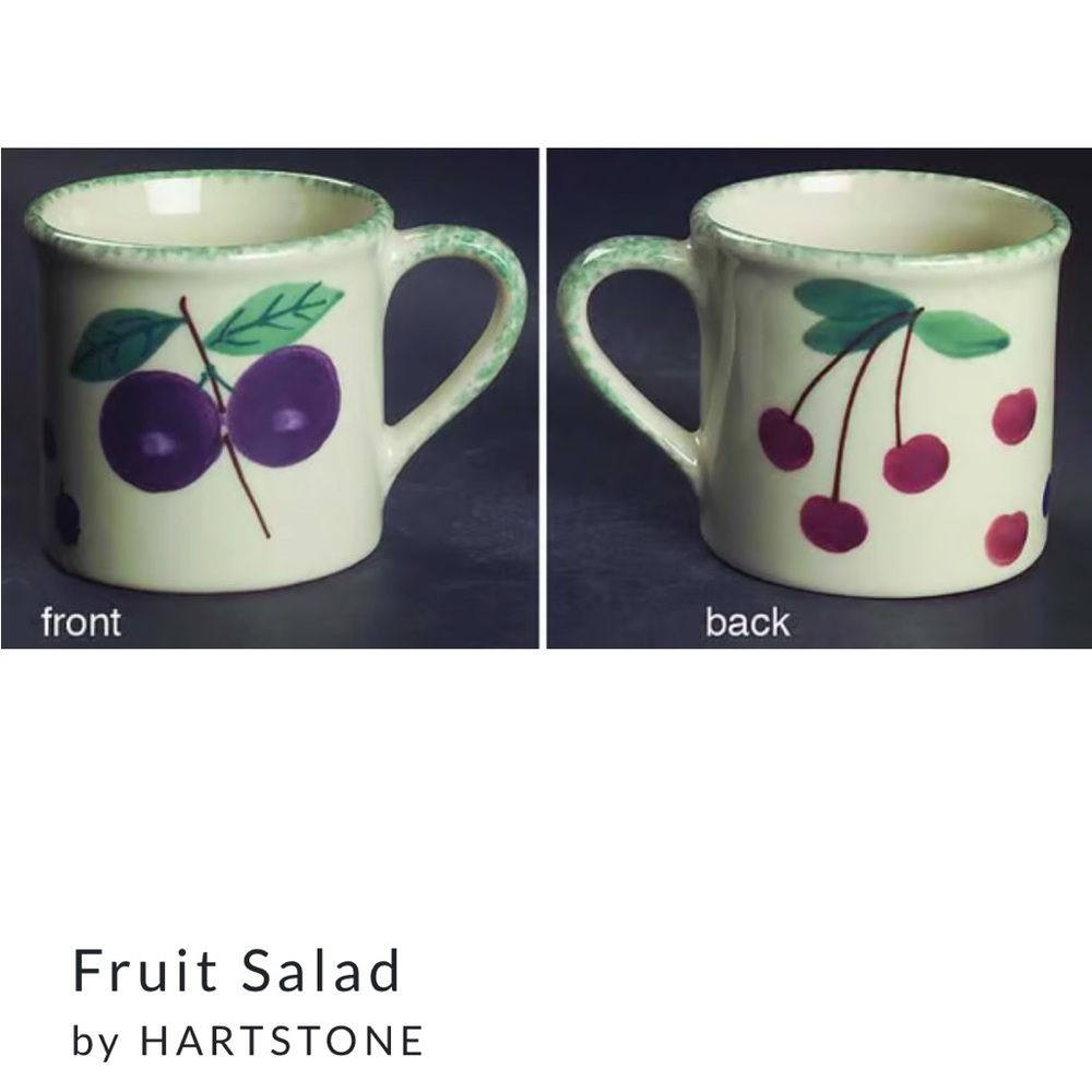 Gorgeous Hartstone pottery fruit salad mug 🍒🫐🍒